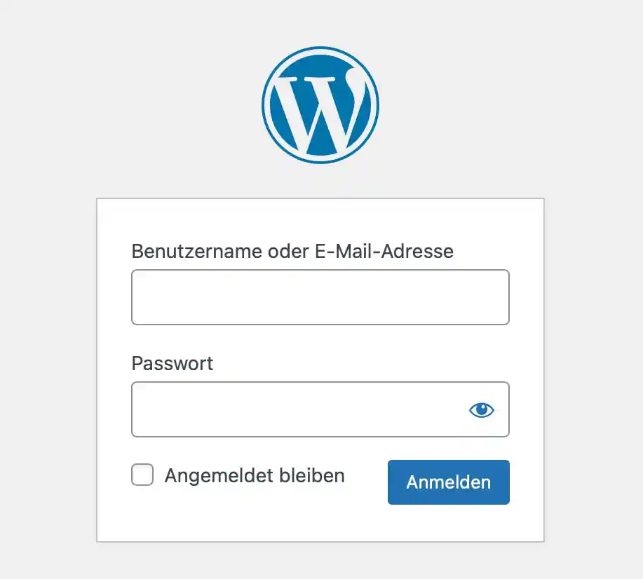 Login-Maske von WordPress